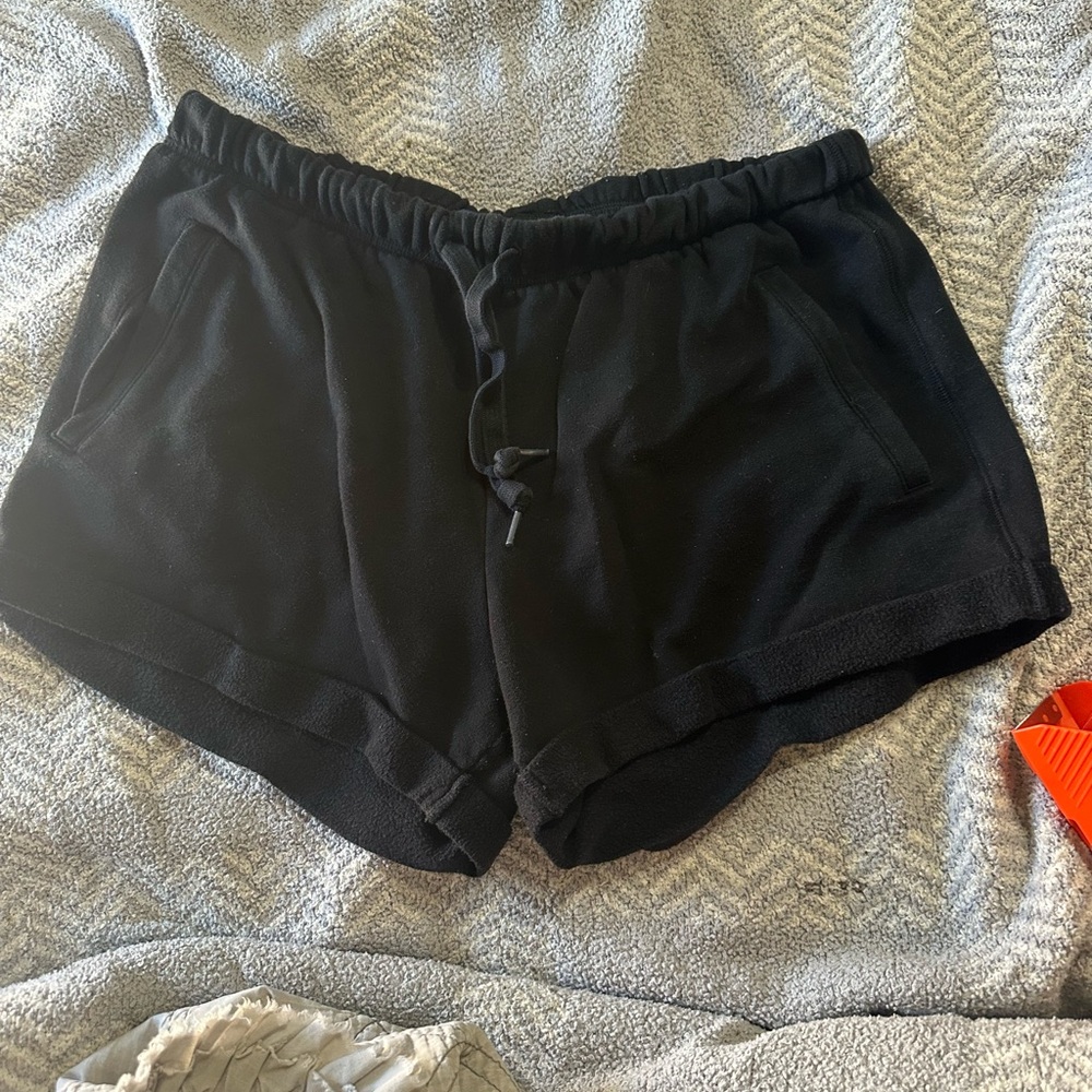 PINK Victoria's Secret Black Drawstring Athletic Lounge Shorts
